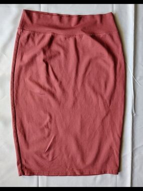 Sweet Hearts Dusty Rose Midi Pencil Skirt Made In The USA- Size L